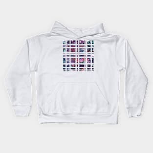 Purple watercolour grid Kids Hoodie